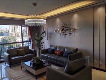 Progettazione classica dell'hotel del salone della mobilia commerciale di cuoio lussuosa del sofà