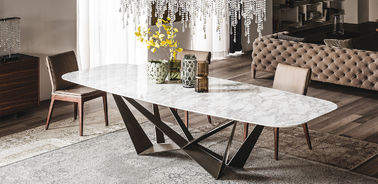 Rettangolare moderno di stile della mobilia del tavolo da pranzo su ordine nordico del marmo