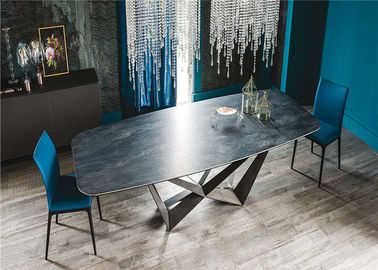 Mobilia a forma di su misura del salone del quadrato del tavolo da pranzo del marmo di dimensione
