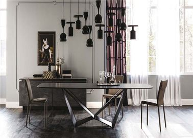 Rettangolo su ordine del tavolo da pranzo del marmo della mobilia di stile moderno a forma di