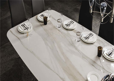 Stile moderno lussuoso popolare del tavolo da pranzo di marmo quadrato rettangolare