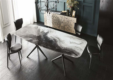 Progettazione a forma di quadrato su ordine del tavolo da pranzo della cima del marmo della mobilia della sala da pranzo