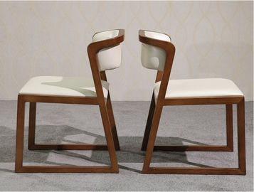 Legno moderno di multi uso di scopo che pranza le sedie con i sedili e la parte posteriore di cuoio