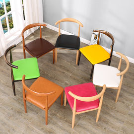 Sedie di legno solido del ristorante di Commerical con i sedili di cuoio impermeabili