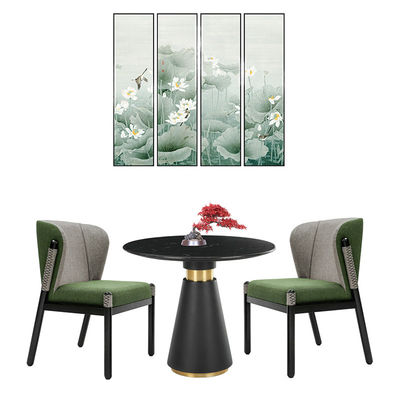 Tavolino da salotto appartamento/del ristorante con la cima di marmo e di base metallica rotondi