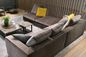 Sensibilità comoda del sofà grigio moderno del tessuto del salone/strato a forma di L