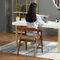 Colore naturale comodo delle sedie moderne della sala da pranzo del cuoio e di legno