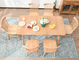 Tabella allungabile domestica quadrata della sala da pranzo di legno solido per i piccoli spazi
