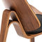 Le sedie moderne di legno solido di svago con bianco/nero colorano i sedili di cuoio