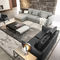 Stile moderno stabilito del sofà sezionale del tessuto della mobilia della camera da letto dell'hotel stella/dell'appartamento