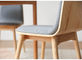 La sala da pranzo semplice su misura dell'hotel della mobilia del progettista di legno solido ha deformato pranzare la sedia