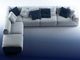 Appartamento per tre persone su misura del tessuto del sofà del piccolo salone semplice moderno nordico della famiglia