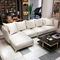 Struttura di legno del salone del tessuto del cuoio sezionale moderno del sofà con il prezzo franco fabbrica